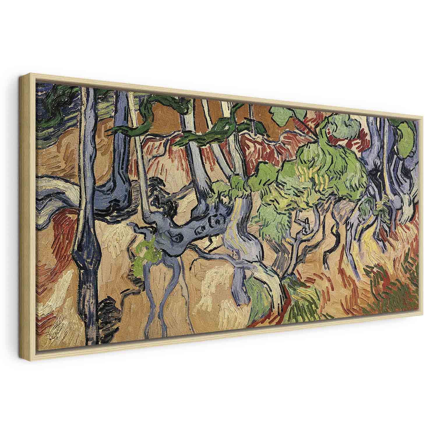 Floating Framed Canvas Art - Tree roots - Vincent Van Gogh