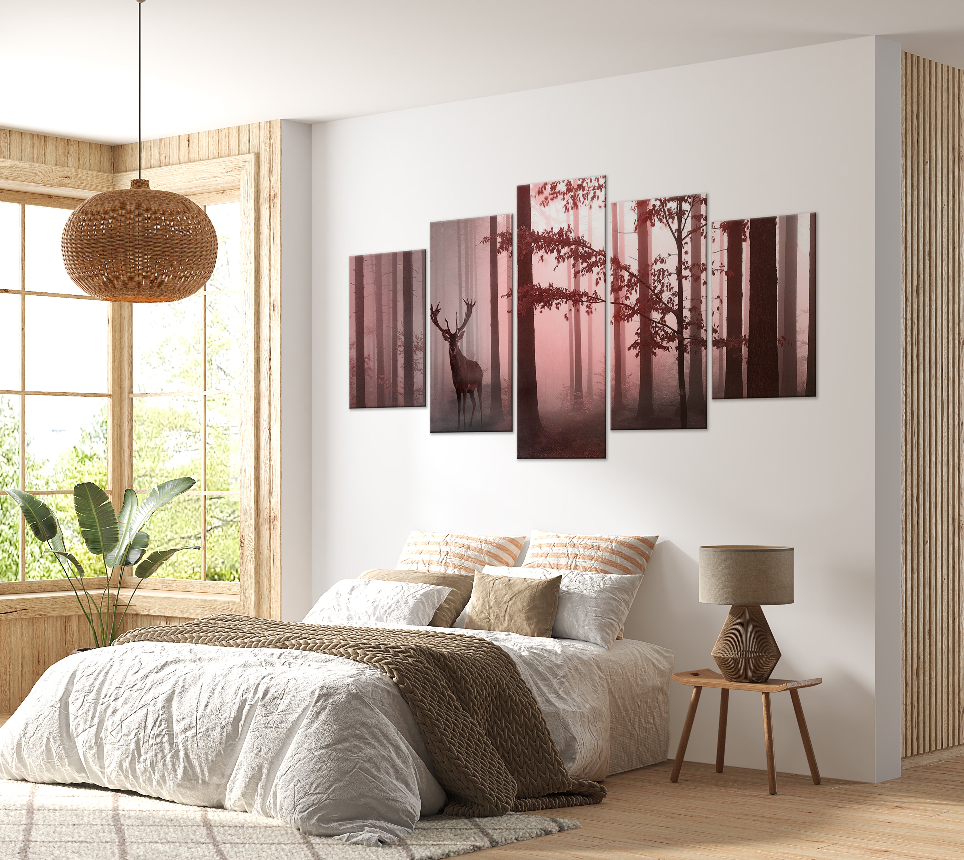 Stretched Canvas Landscape Art - Morning Pink 40"Wx20"H