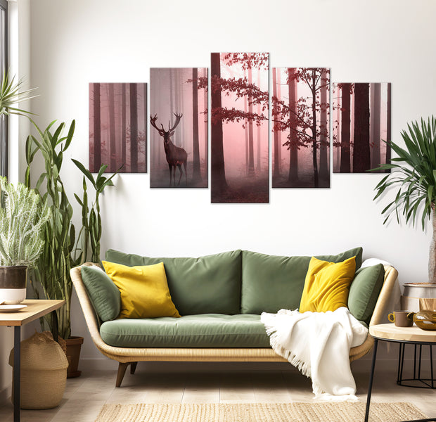 Stretched Canvas Landscape Art - Morning Pink 40"Wx20"H