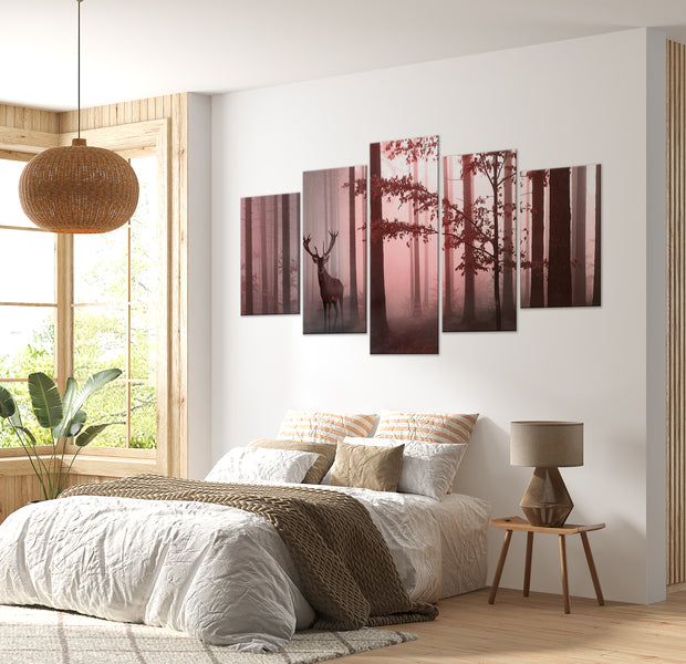 Stretched Canvas Landscape Art - Morning Pink 40"Wx20"H