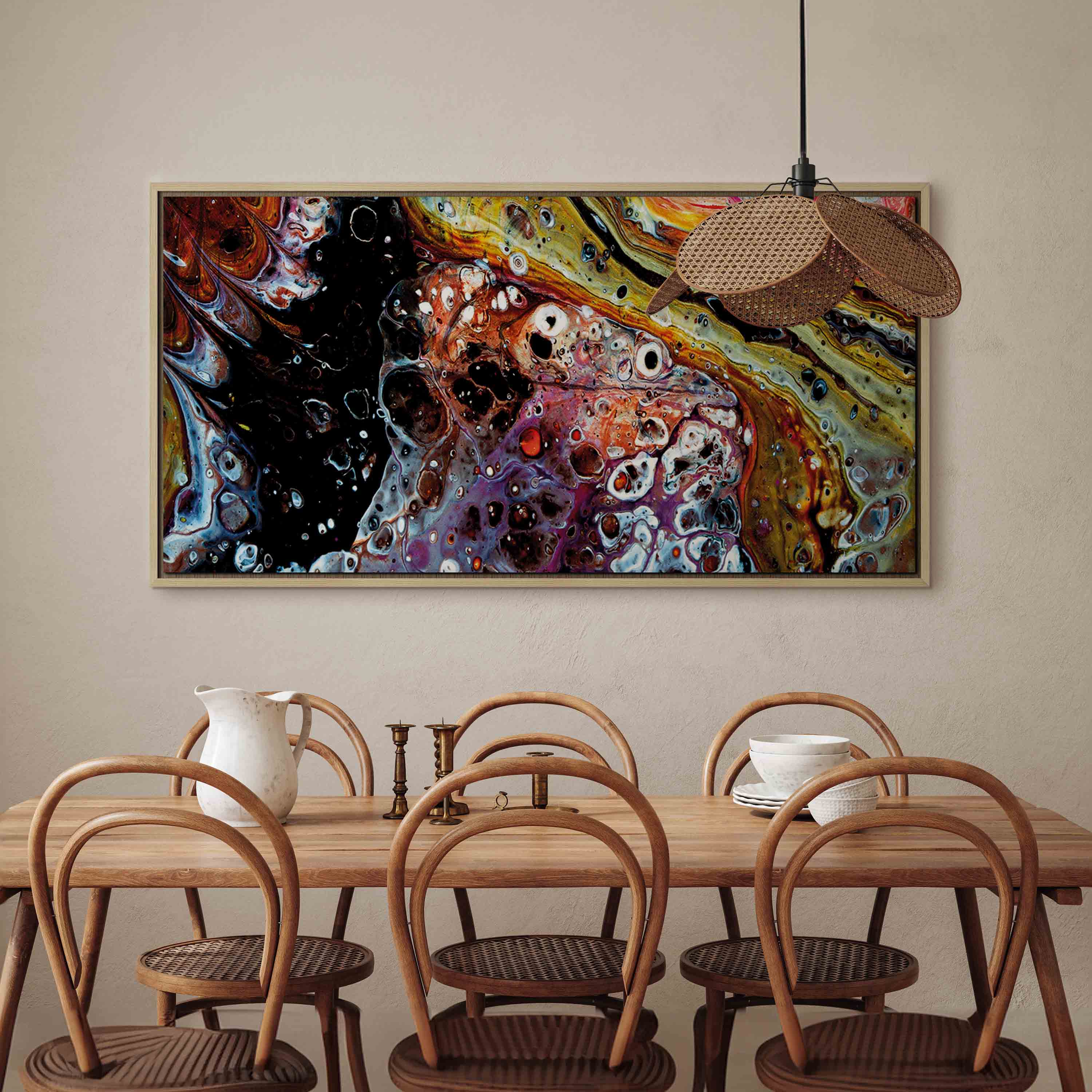 Floating Framed Canvas Art - Synthesis Vertical