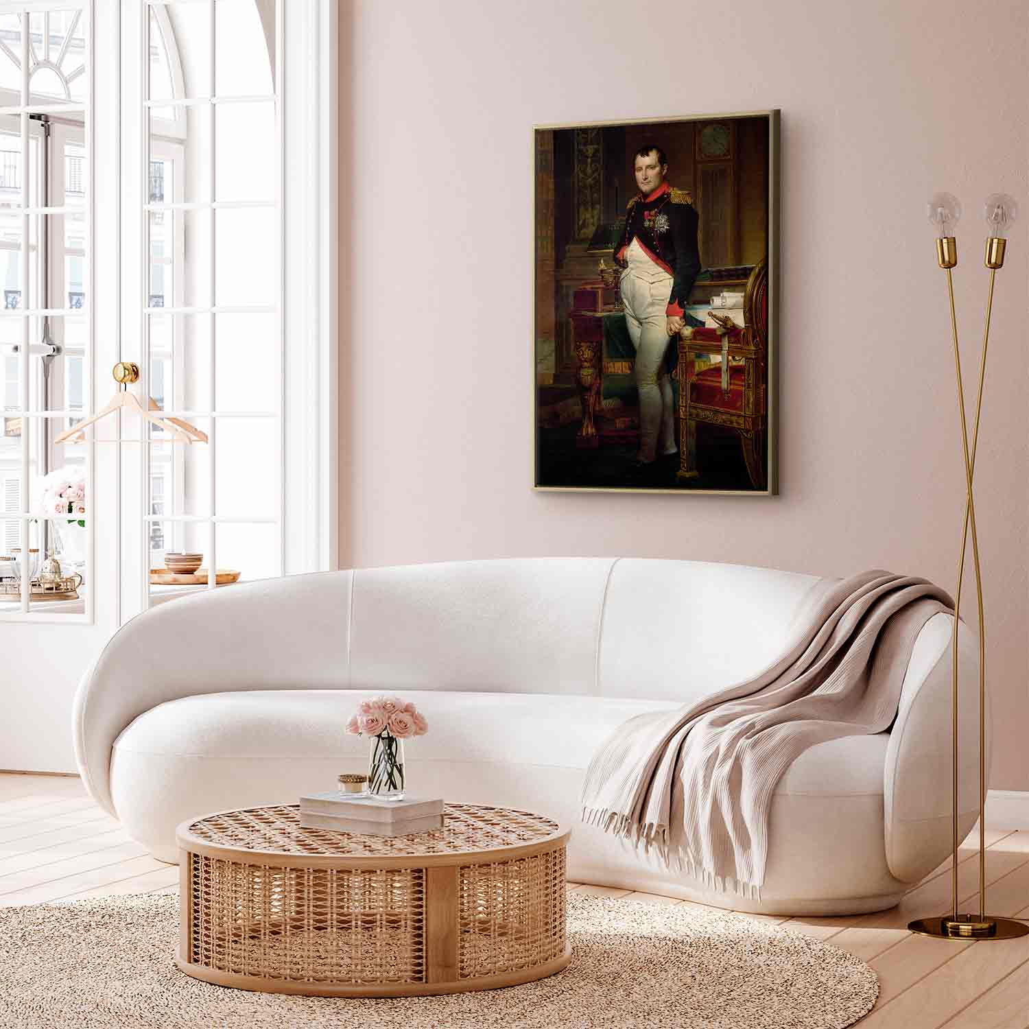 Floating Framed Canvas Art - Napoleon Bonaparte - Jacques-Louis David