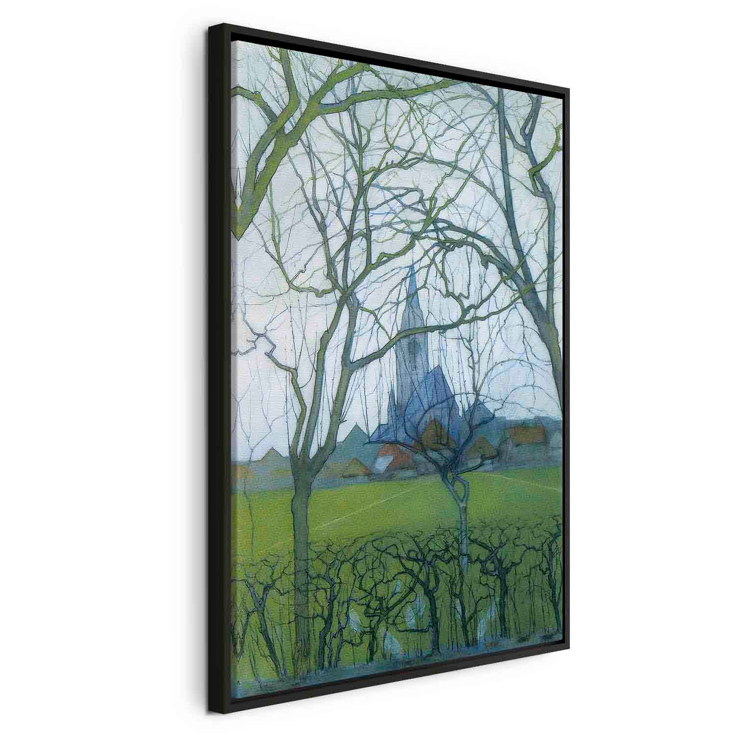 Floating Framed Canvas Art - St. Jacob's Church - Piet Mondrian