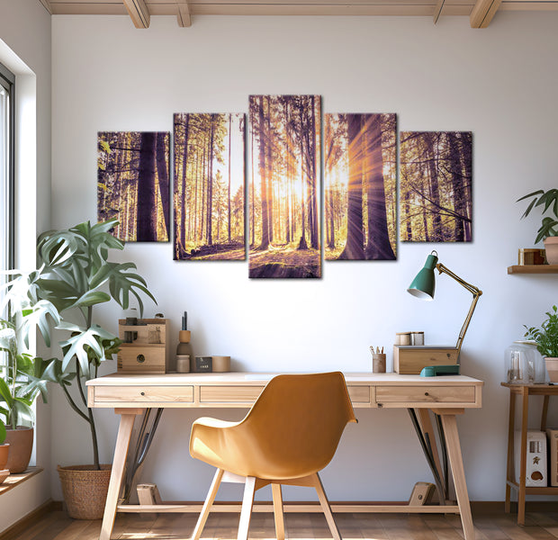 Stretched Canvas Landscape Art - Morning Idyll 40"Wx20"H