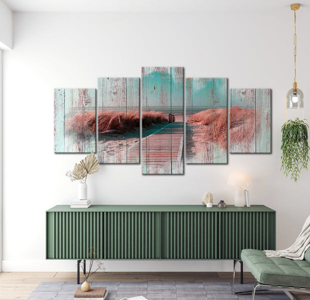 Stretched Canvas Landscape Art - Shadow Of The Past 40"Wx20"H