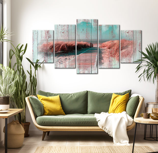 Stretched Canvas Landscape Art - Shadow Of The Past 40"Wx20"H