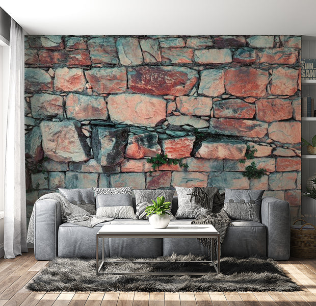 Background & Patterns Wallpaper Wall Mural - Old Fortress Stone Wall 39"Wx27"H