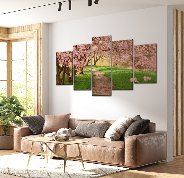 Stretched Canvas Landscape Art - The Path Of Love 40"Wx20"H