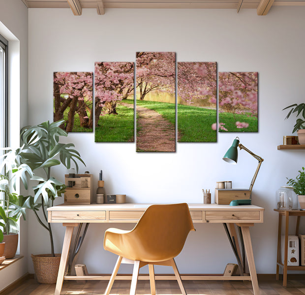 Stretched Canvas Landscape Art - The Path Of Love 40"Wx20"H