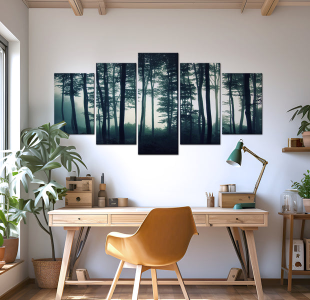 Stretched Canvas Landscape Art - Dark Forest 40"Wx20"H