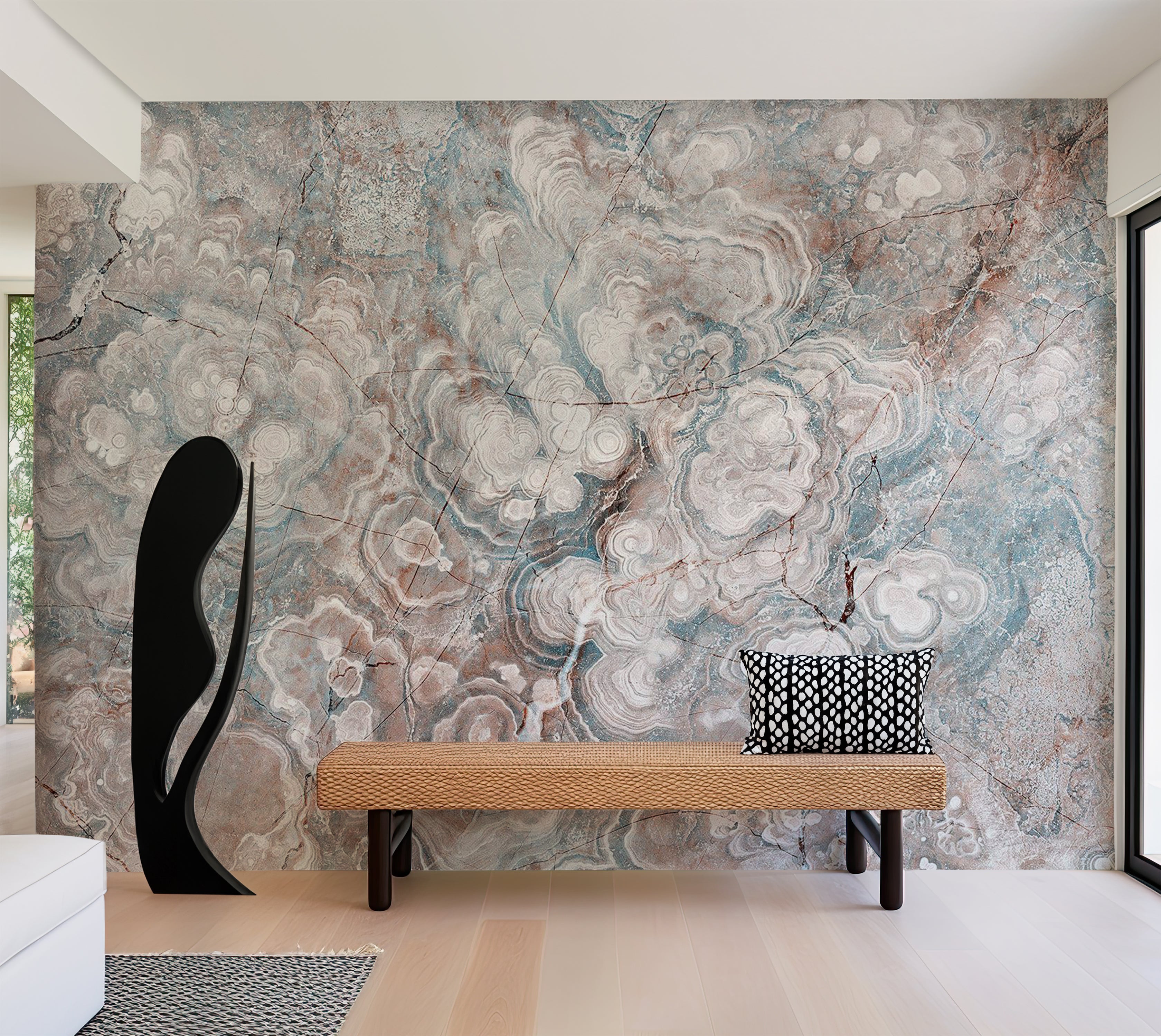 Surface Texture Wallpaper Wall Mural - Natural Stone Structure 39"Wx27"H / Standard