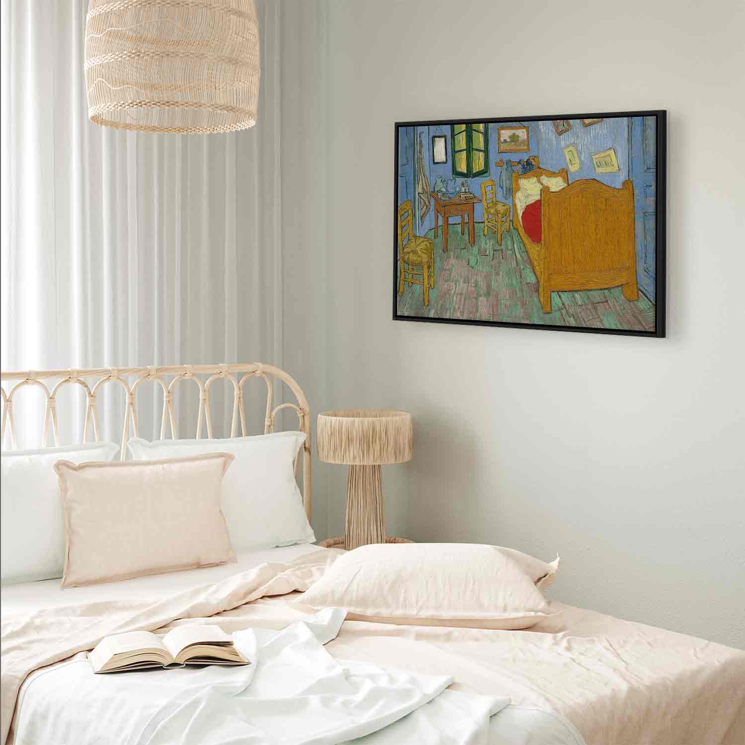 Floating Framed Canvas Art - The Bedroom - Vincent Van Gogh