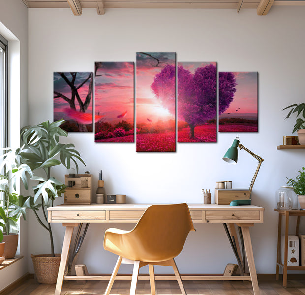 Stretched Canvas Landscape Art - Valley Of Love 40"Wx20"H