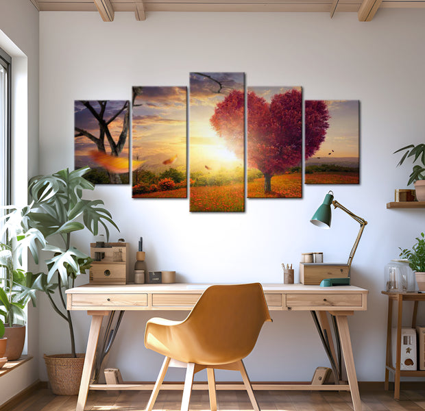 Stretched Canvas Landscape Art - Land Of Feelings 40"Wx20"H