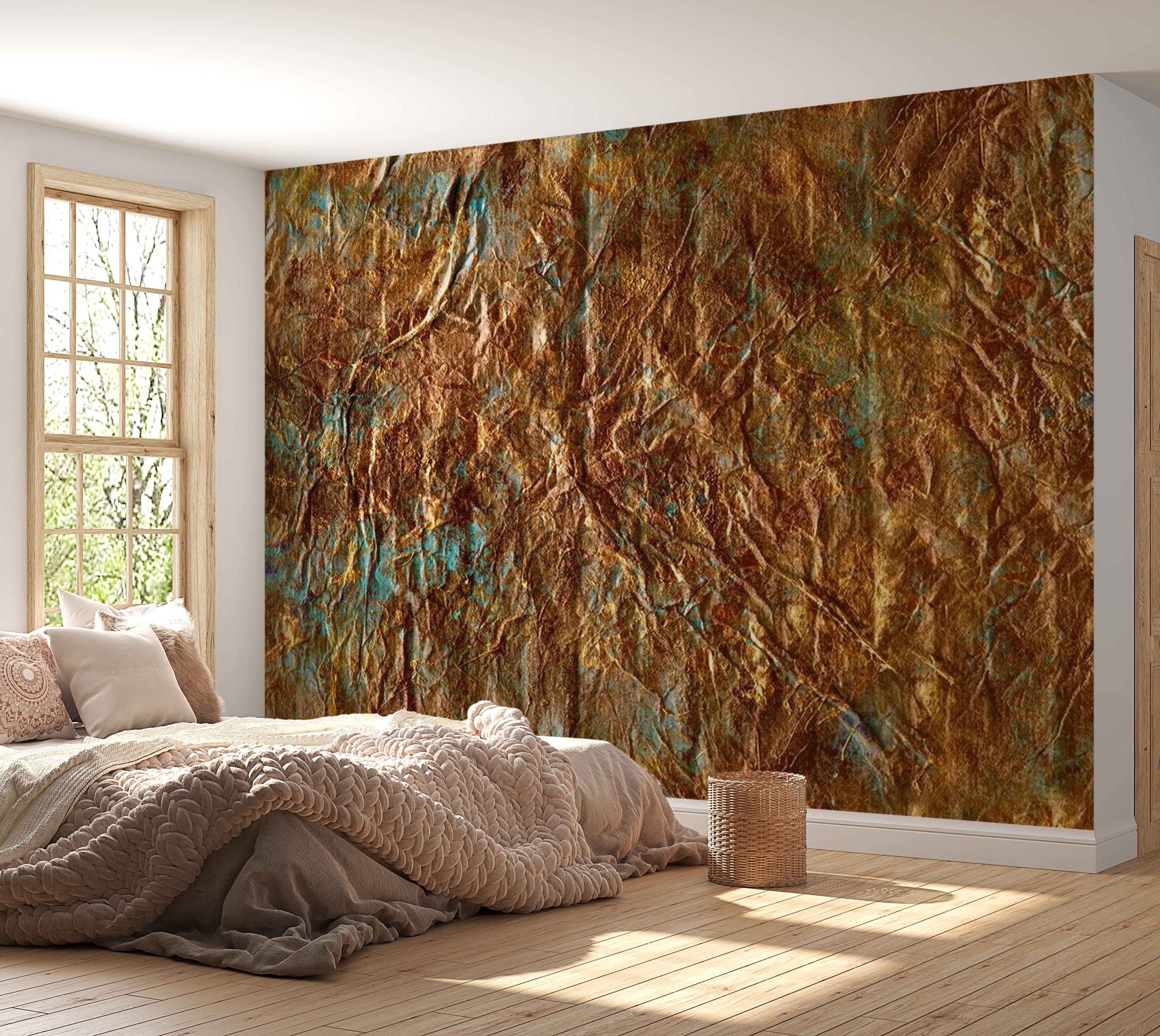 Abstract Wallpaper Wall Mural - Gold Of Atlantis 39"Wx27"H