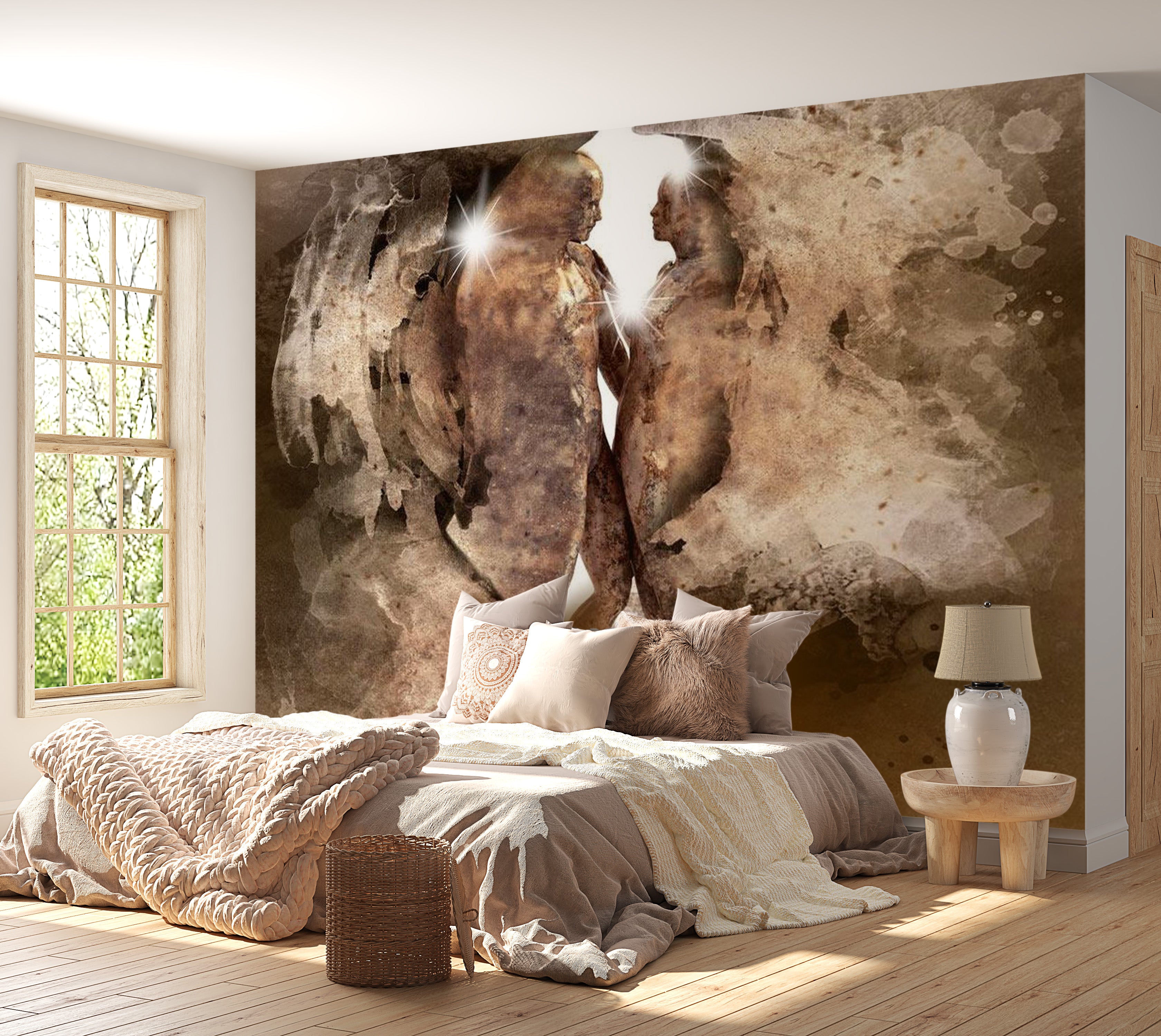 Abstract Wallpaper Wall Mural - Hidden Love 39"Wx27"H