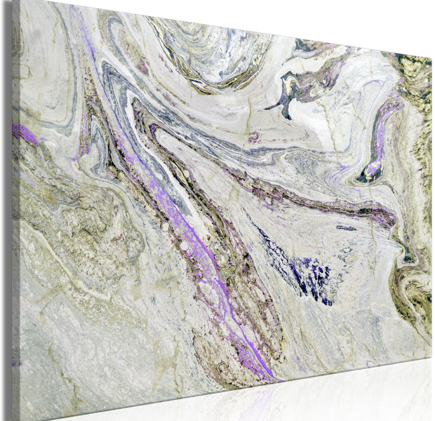 Abstract Canvas Wall Art - Colorful Rock Purple