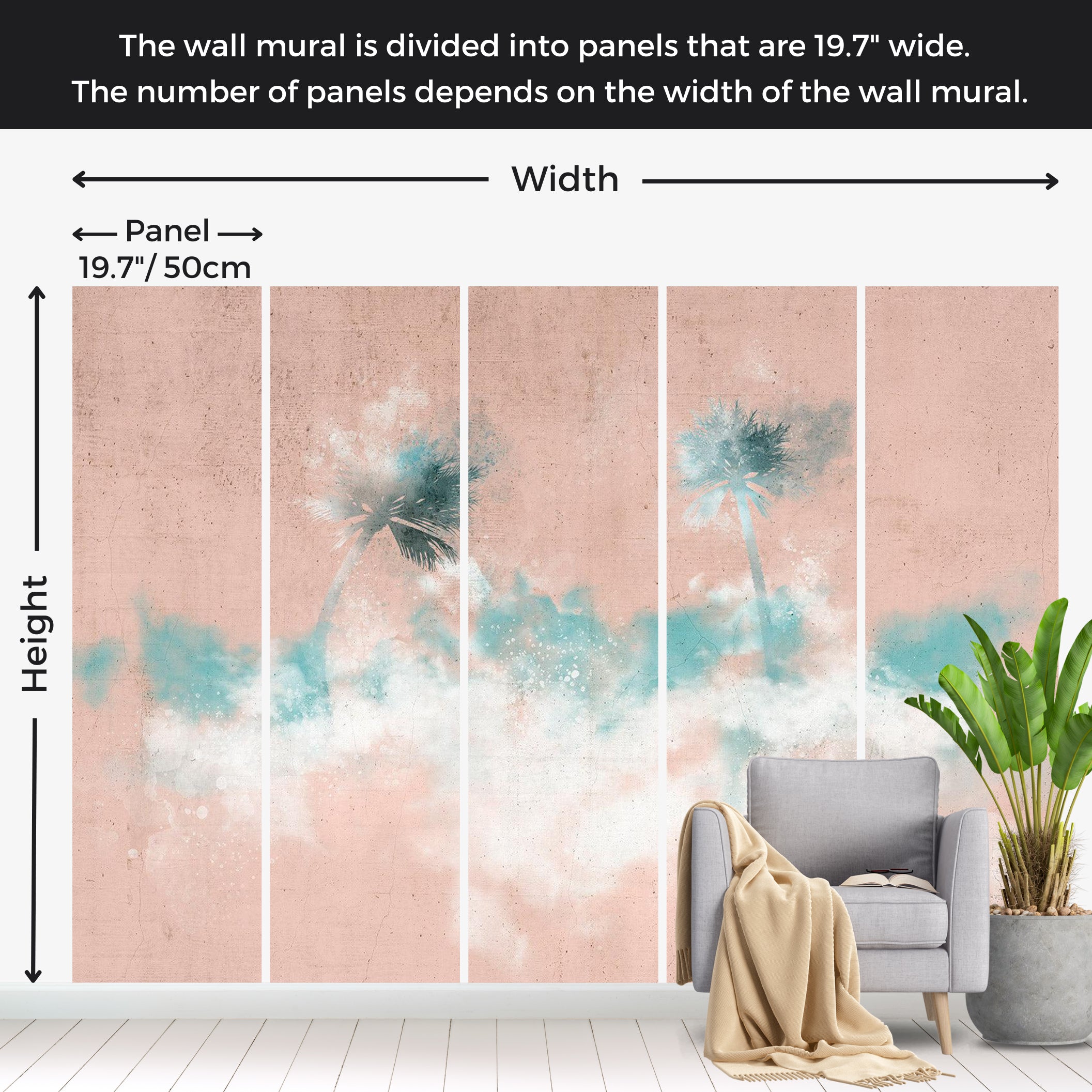 Abstract Wallpaper Wall Mural - Heavenly Relaxation 39"Wx27"H / Standard