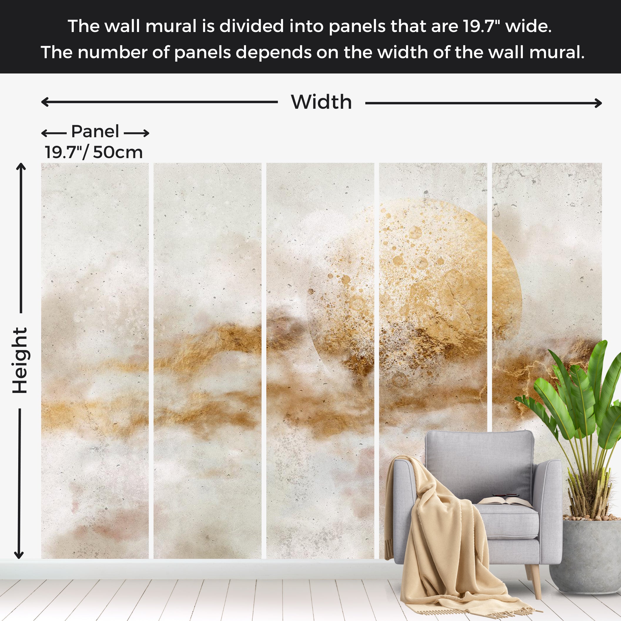 Abstract Wallpaper Wall Mural - Inner Symphony 39"Wx27"H / Standard