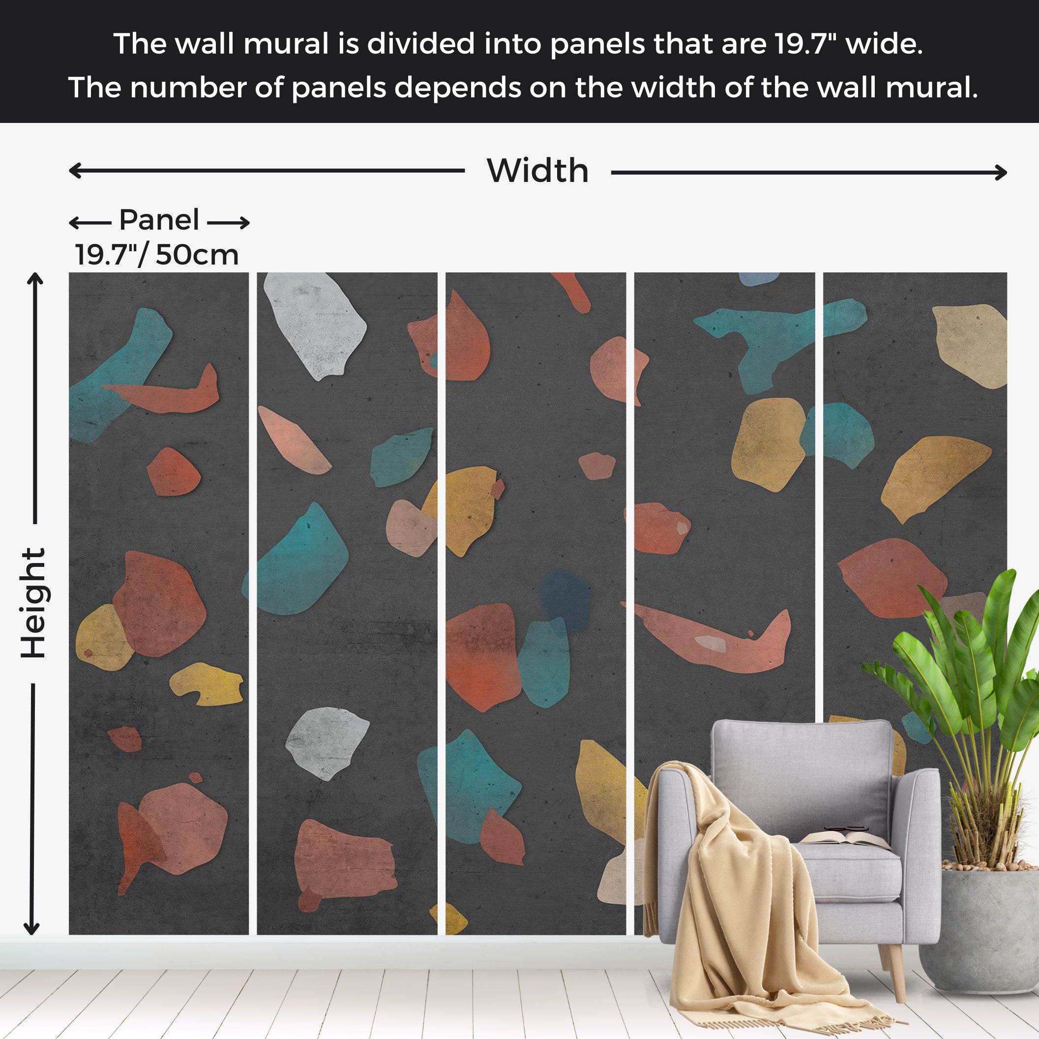 Abstract Wallpaper Wall Mural - Italian Elegance 39"Wx27"H / Standard