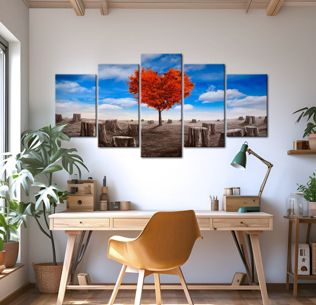 Stretched Canvas Landscape Art - Belive In Love 40"Wx20"H