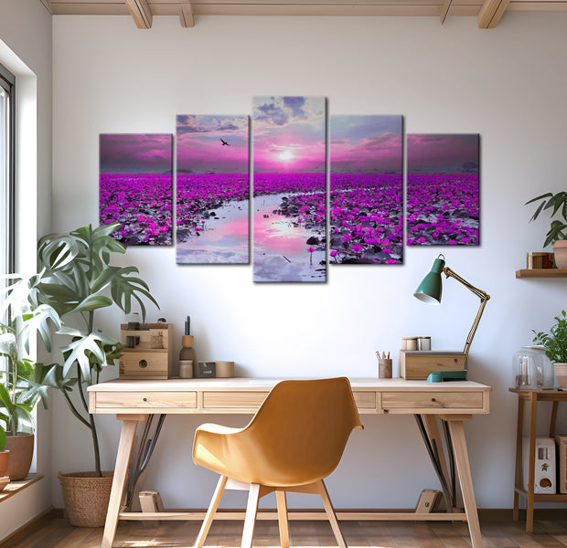 Stretched Canvas Landscape Art - The River Of Magic 40"Wx20"H