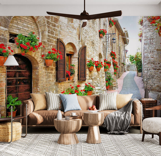 Peel & Stick Landscape Wall Mural - Italian Province 38"Wx27"H