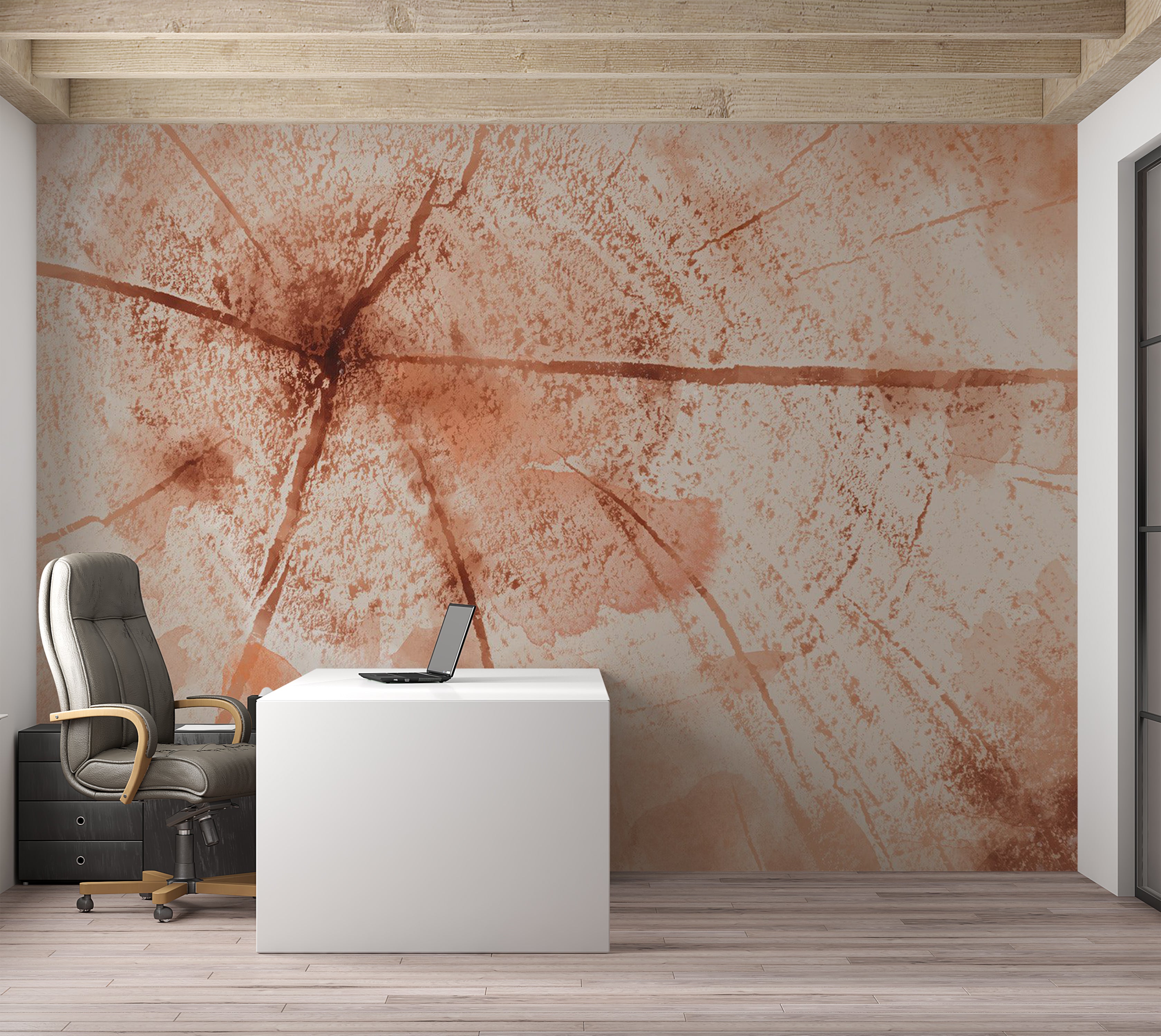 Surface Texture Wallpaper Wall Mural - Pink Trunk 39"Wx27"H / Standard