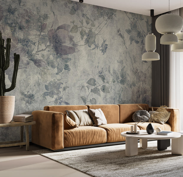 Peel & Stick Floral Wall Mural - Grey Garden 38"Wx27"H