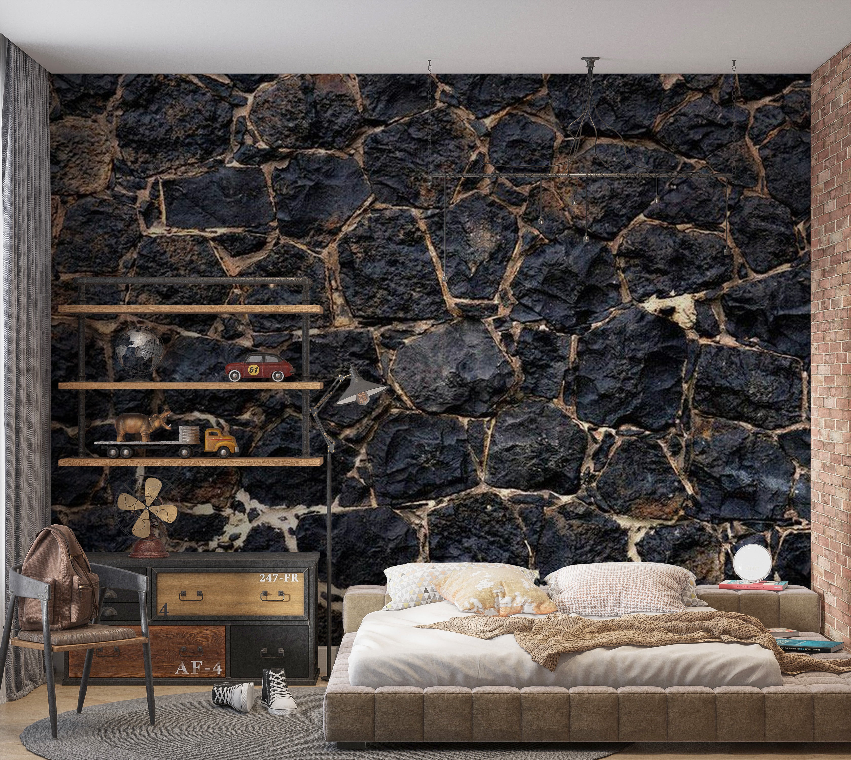 Background & Patterns Wallpaper Wall Mural - Stony Twilight 39"Wx27"H