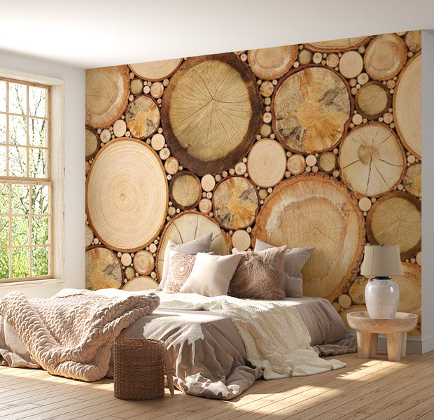 Background & Patterns Wallpaper Wall Mural - Wood Grains 39"Wx27"H