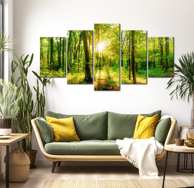 Stretched Canvas Landscape Art - Forest Tale 40"Wx20"H