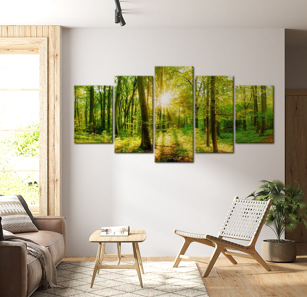 Stretched Canvas Landscape Art - Forest Tale 40"Wx20"H