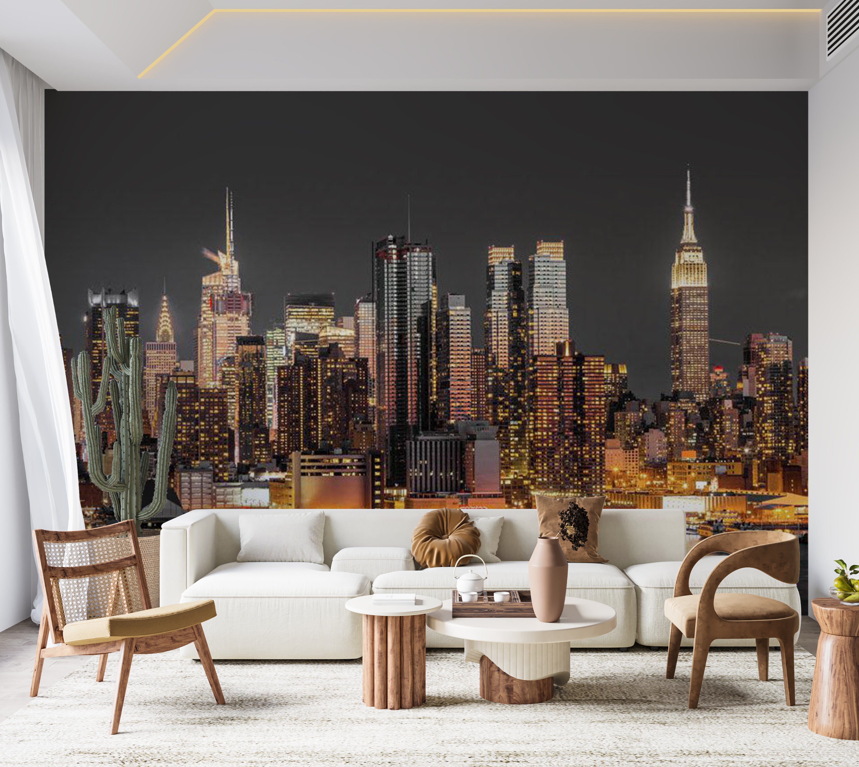 Peel & Stick Wall Mural - NYC Twilight 38"Wx27"H