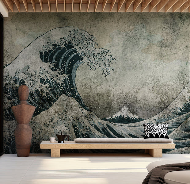 Abstract Wallpaper Wall Mural - Power of the Big Wave 39"Wx27"H / Standard