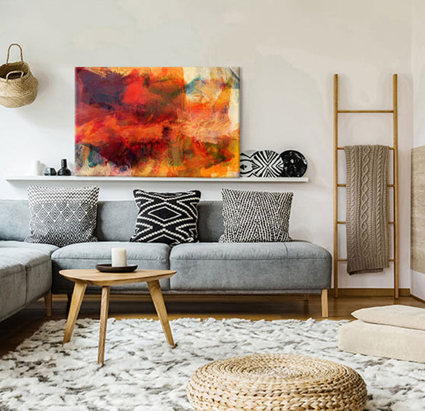 Abstract Canvas Wall Art - Explosion of Wild Colors