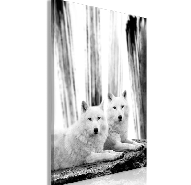 Animal Canvas Wall Art - Forest Love Wolves