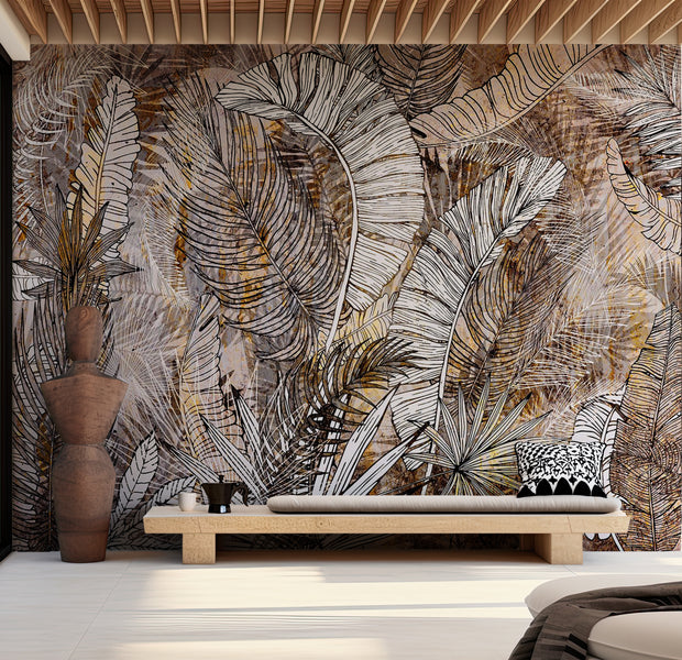 Peel & Stick Botanical Wall Mural - Honey Plumes 38"Wx27"H