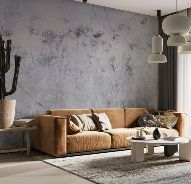 Peel & Stick Floral Wall Mural - Indian Summer Grey 38"Wx27"H