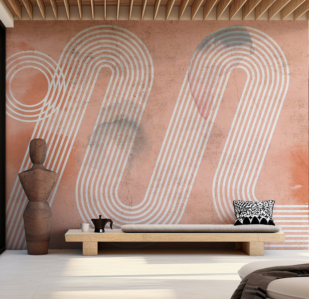 Abstract Wallpaper Wall Mural - Racetrack 39"Wx27"H / Standard