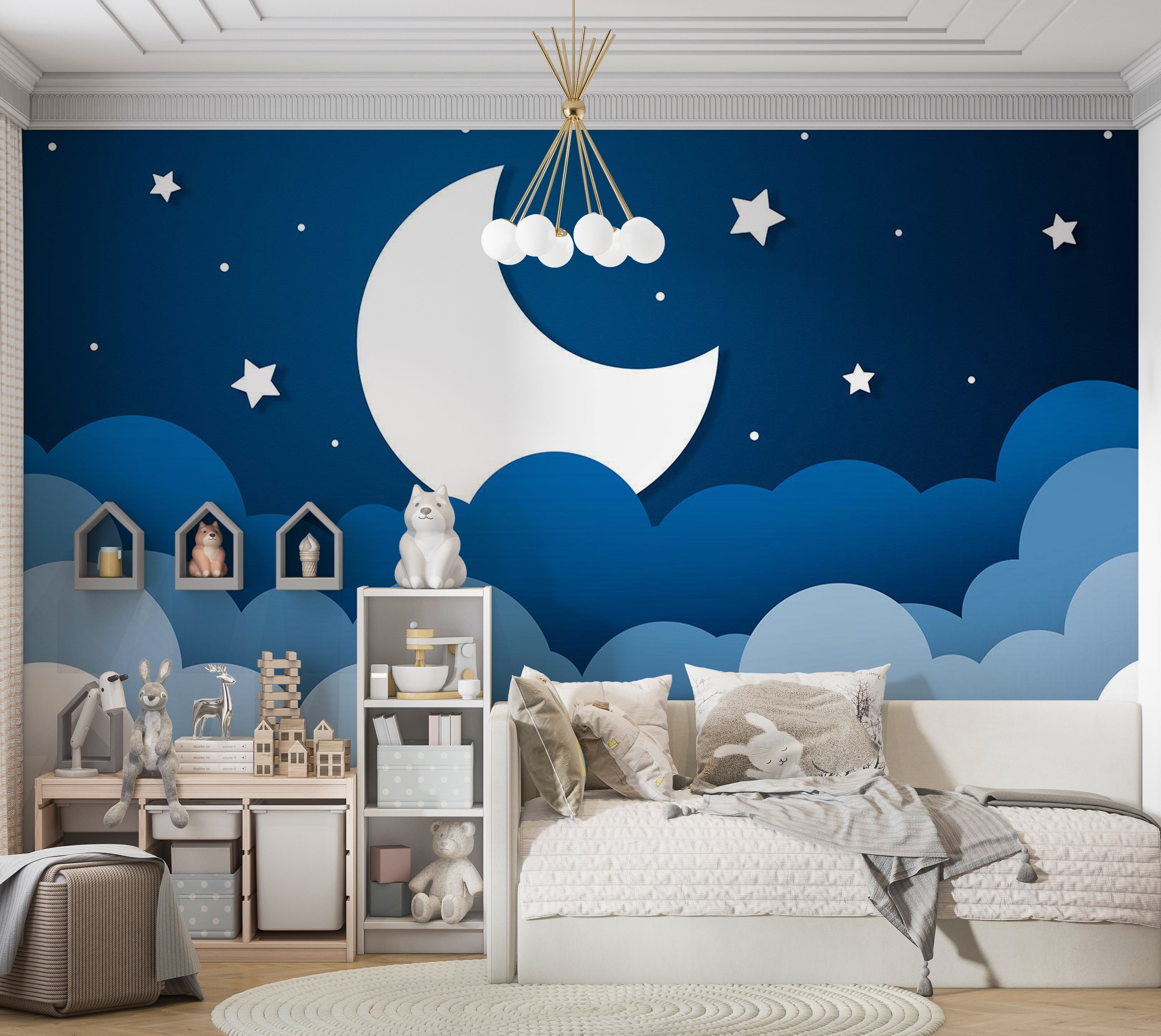 Kids Wallpaper Wall Mural - Abstract Moon Dream 39"Wx27"H / Standard