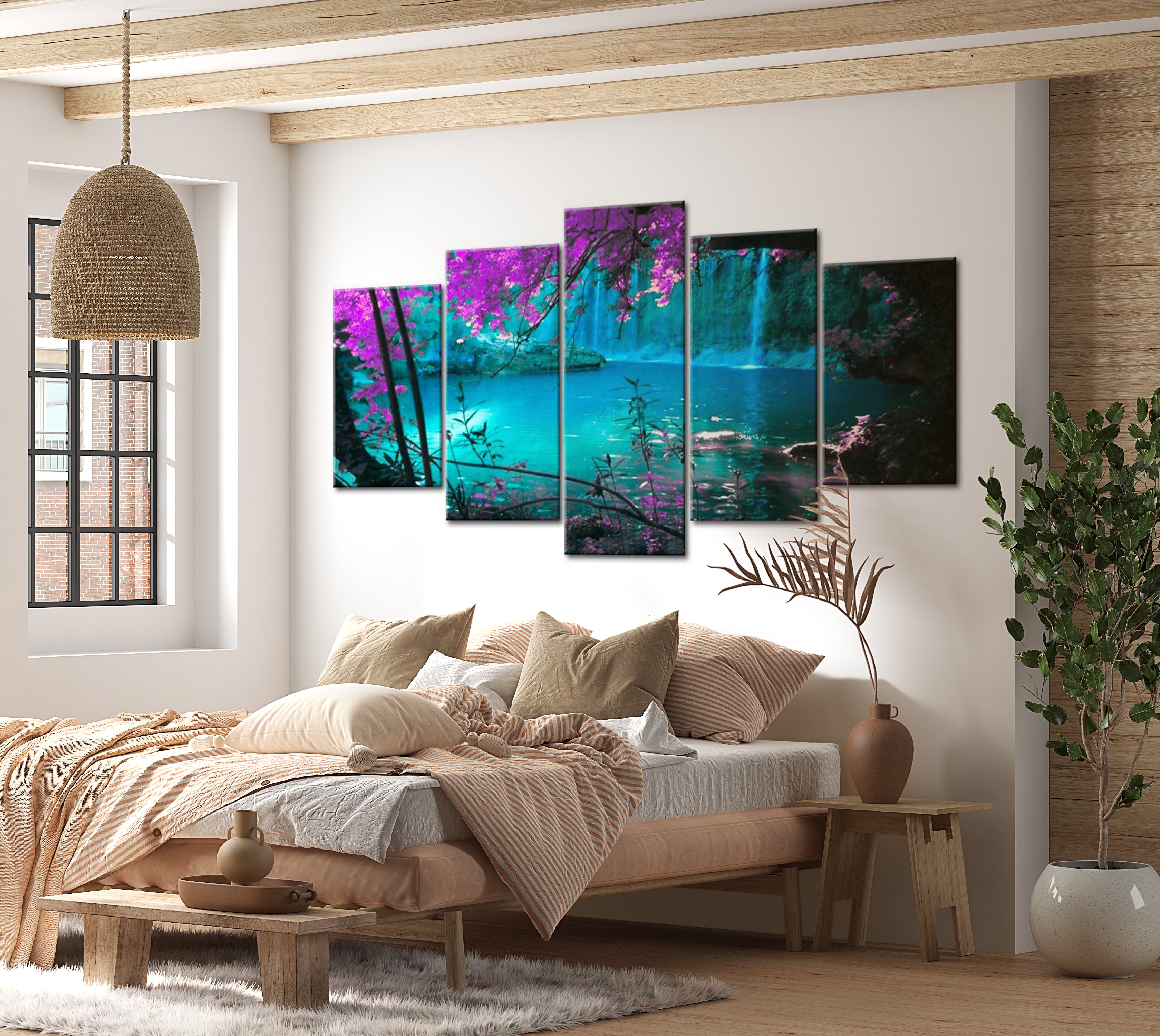 Stretched Canvas Landscape Art - Calm Seclusion 40"Wx20"H