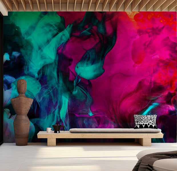 Abstract Wallpaper Wall Mural - Color Madness 39"Wx27"H