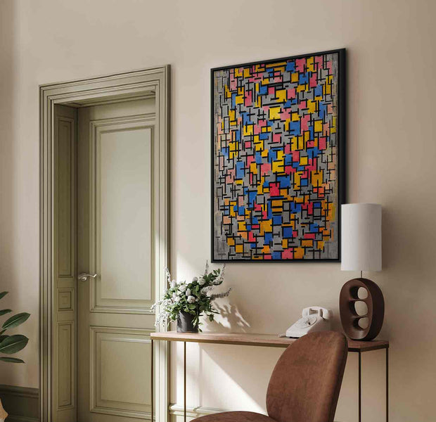 Floating Framed Canvas Art - Composition - Piet Mondrian