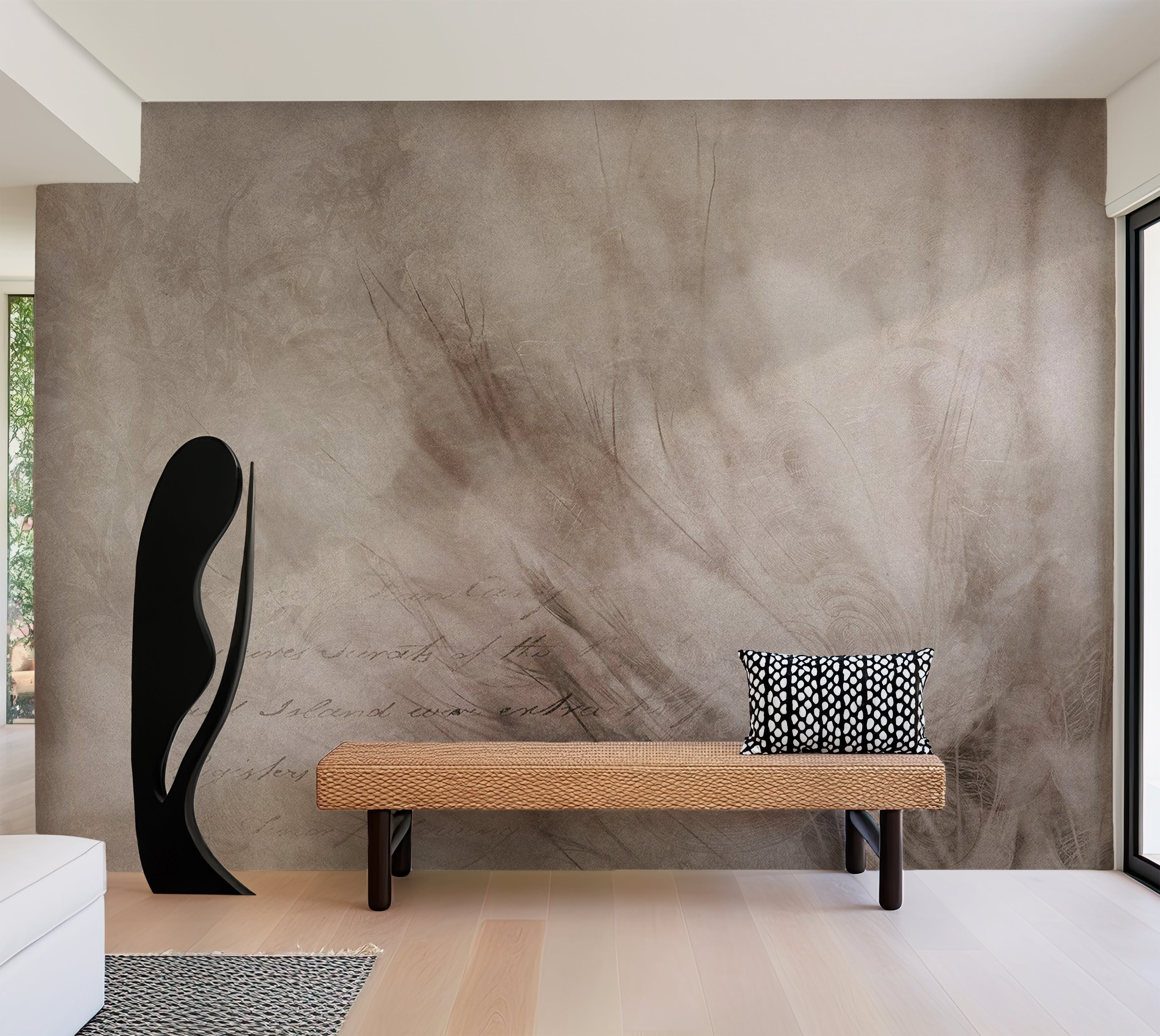 Surface Texture Wallpaper Wall Mural - Scandi Boho Composition 39"Wx27"H / Standard