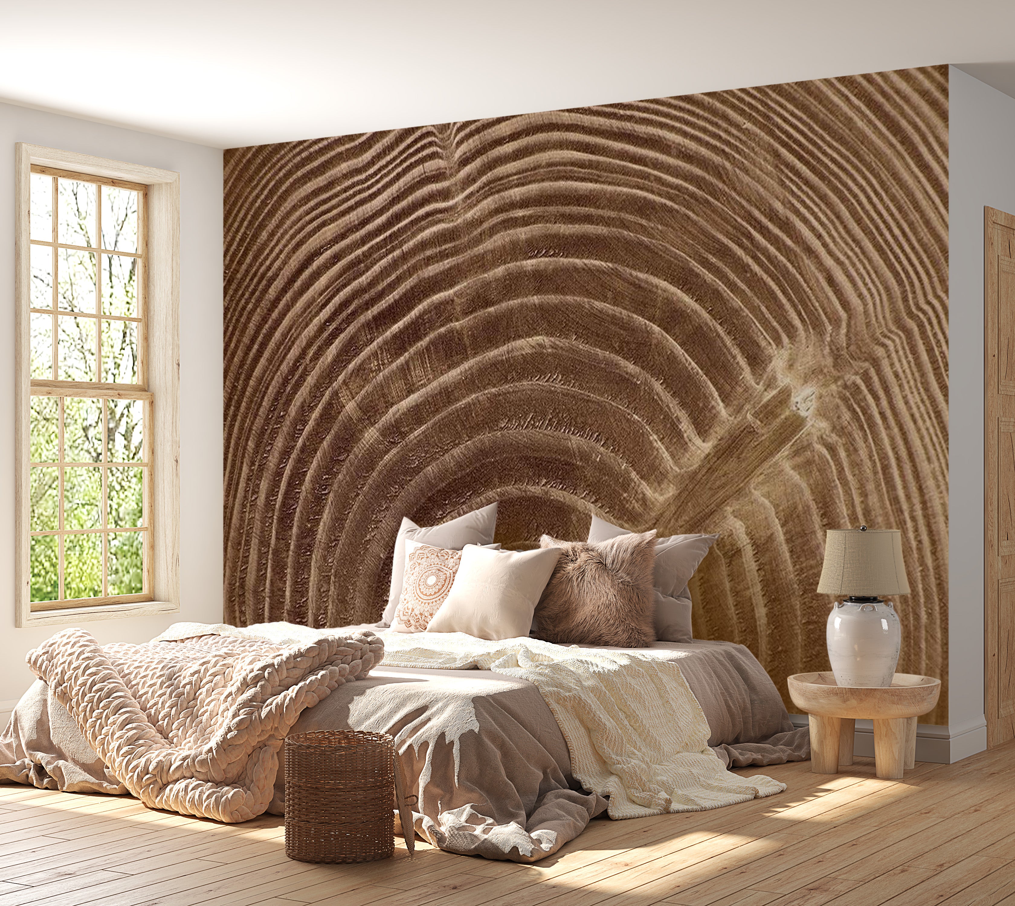 Background & Patterns Wallpaper Wall Mural - Raw Tree 39"Wx27"H