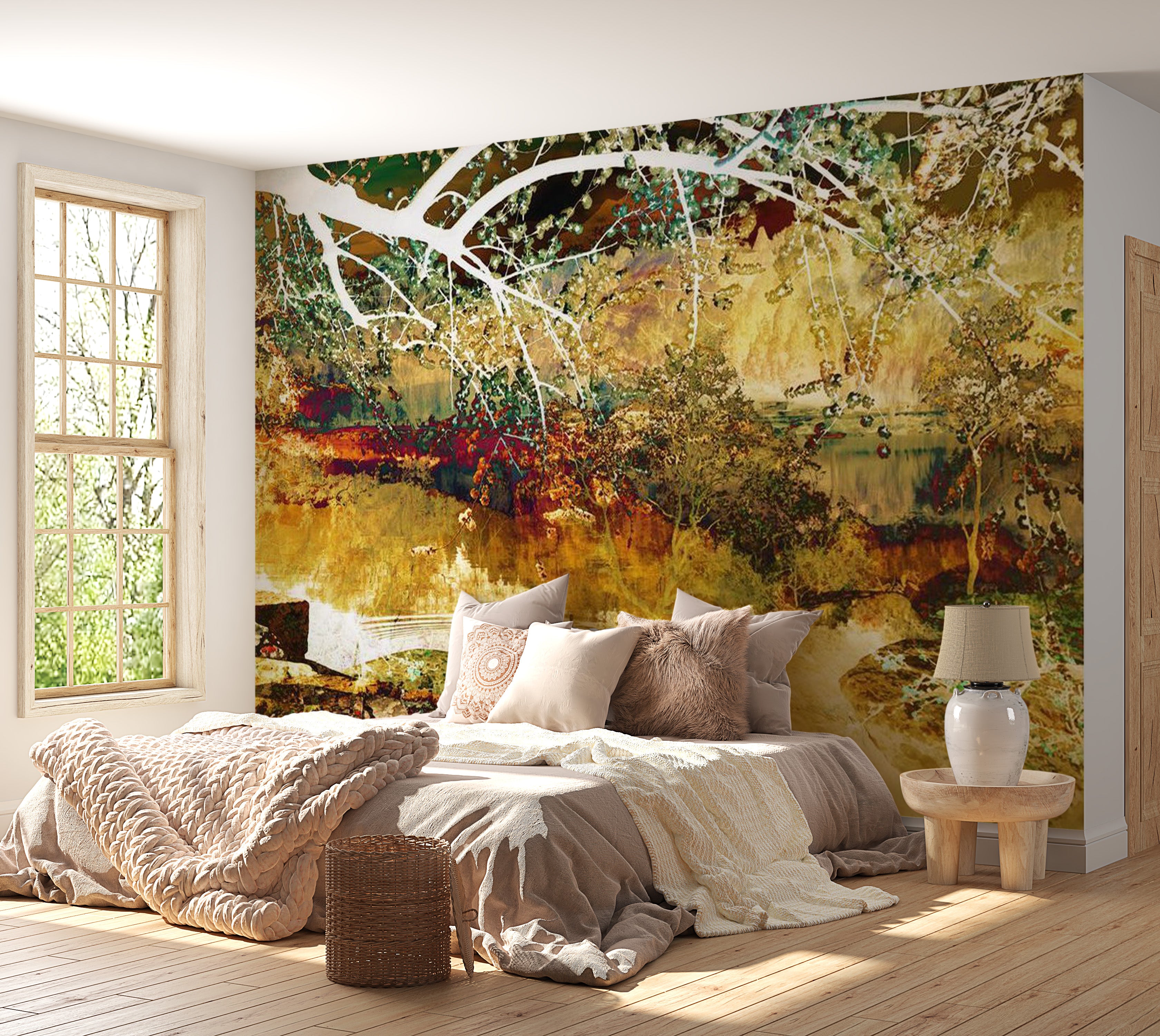 Abstract Wallpaper Wall Mural - River Of Life 118"Wx90"H