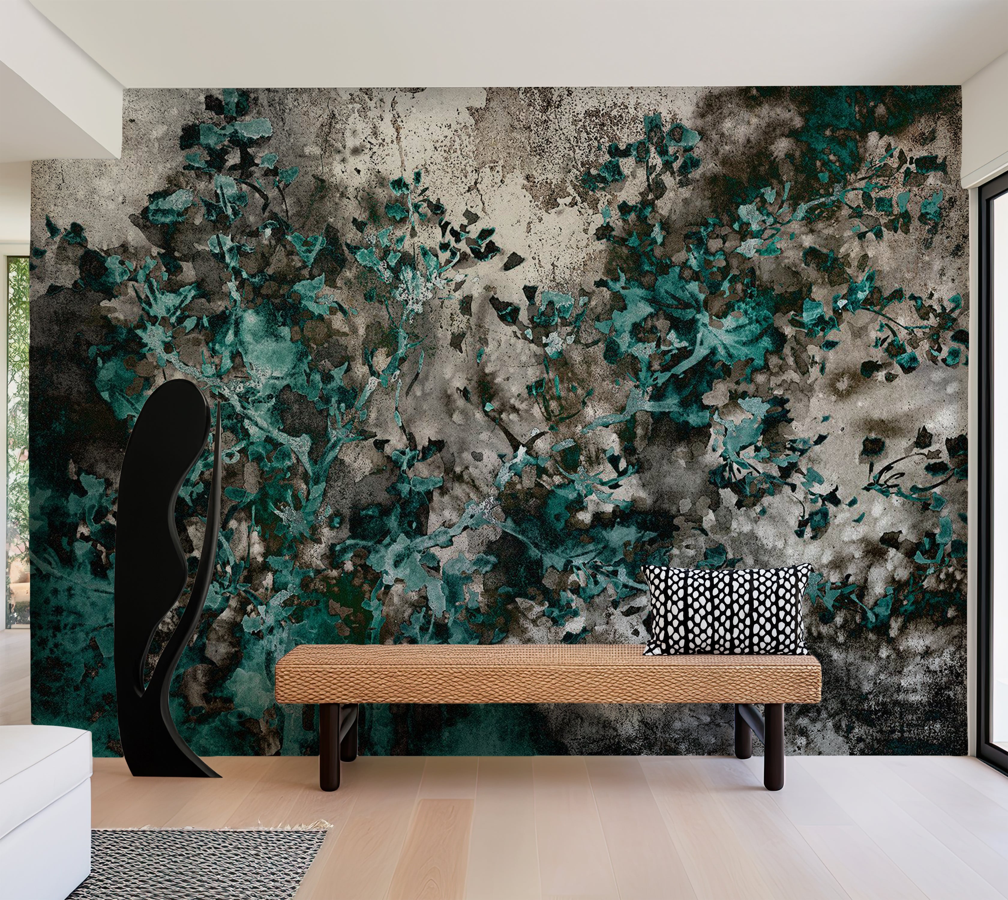 Surface Texture Wallpaper Wall Mural - Scandinavian Green 39"Wx27"H / Standard