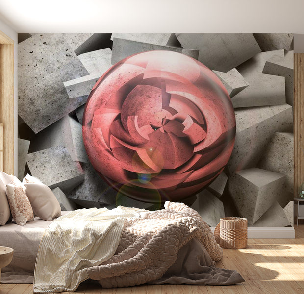 Background & Patterns Wallpaper Wall Mural - Stone Rose 39"Wx27"H