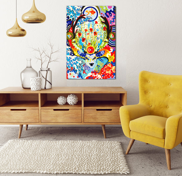 Paint By Numbers Kit - Deer and Flowers